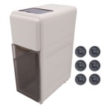 Slim 2-Layer Plastic Storage Cabinet with Wheels for Rice Food PP PET